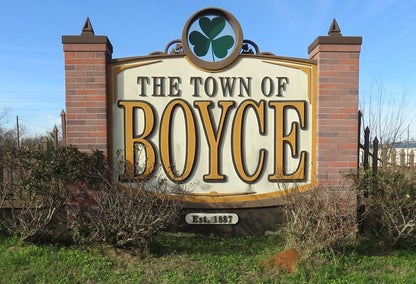 The Town of Boyce, Louisiana welcome sign